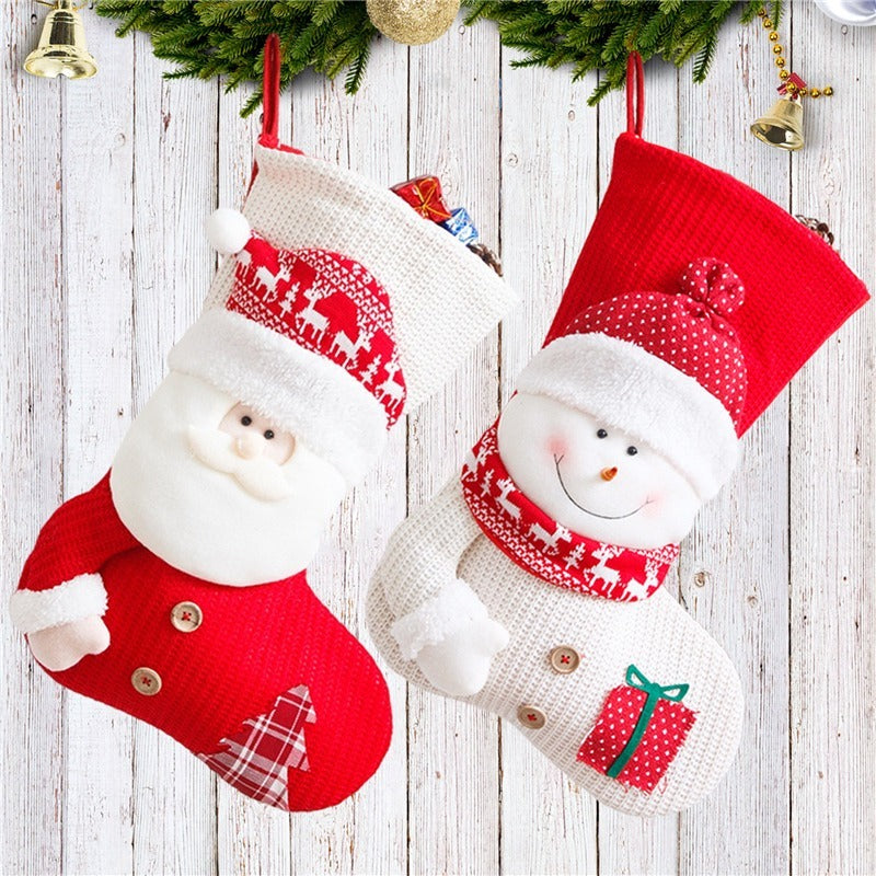 Santa Clause Knitted Christmas Sock