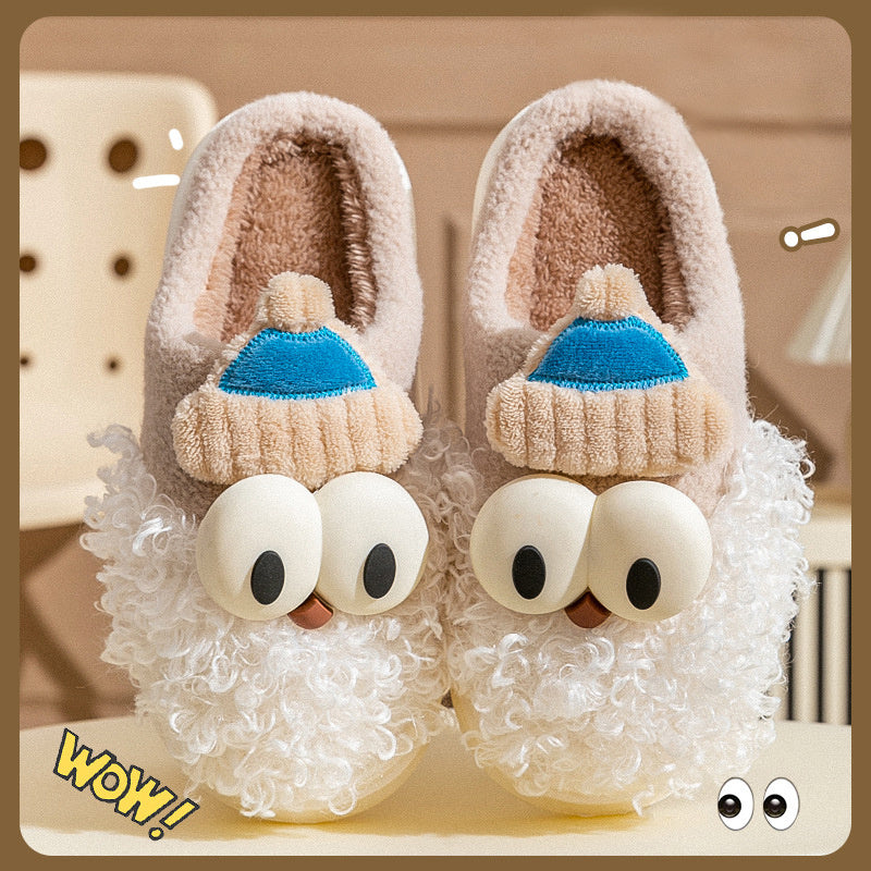 Cartoon Bearded Santa Claus Slippers