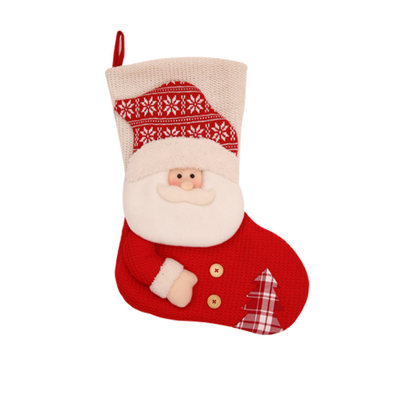 Santa Clause Knitted Christmas Sock