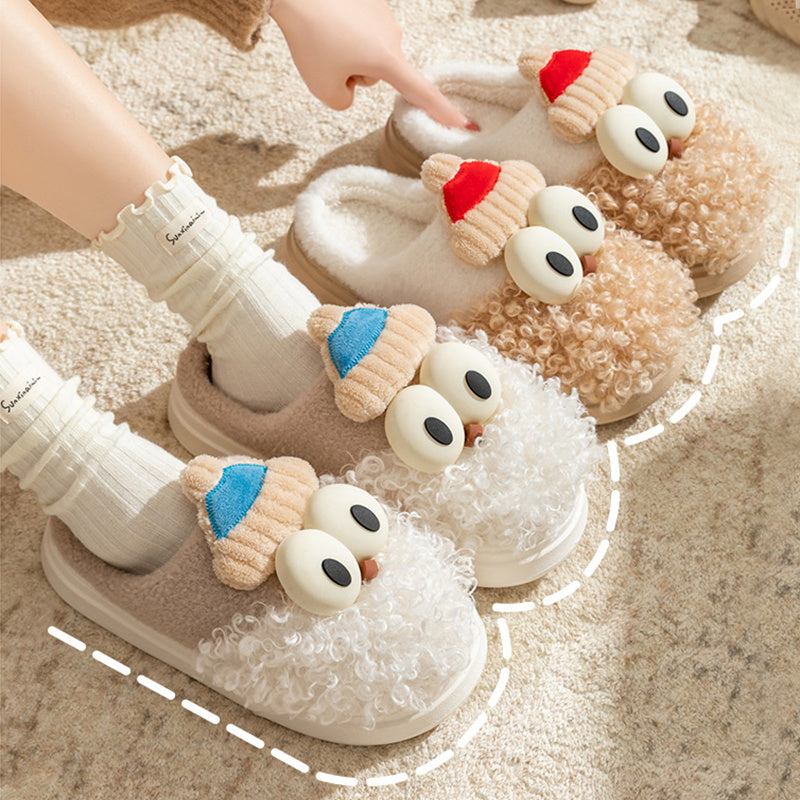 Cartoon Bearded Santa Claus Slippers