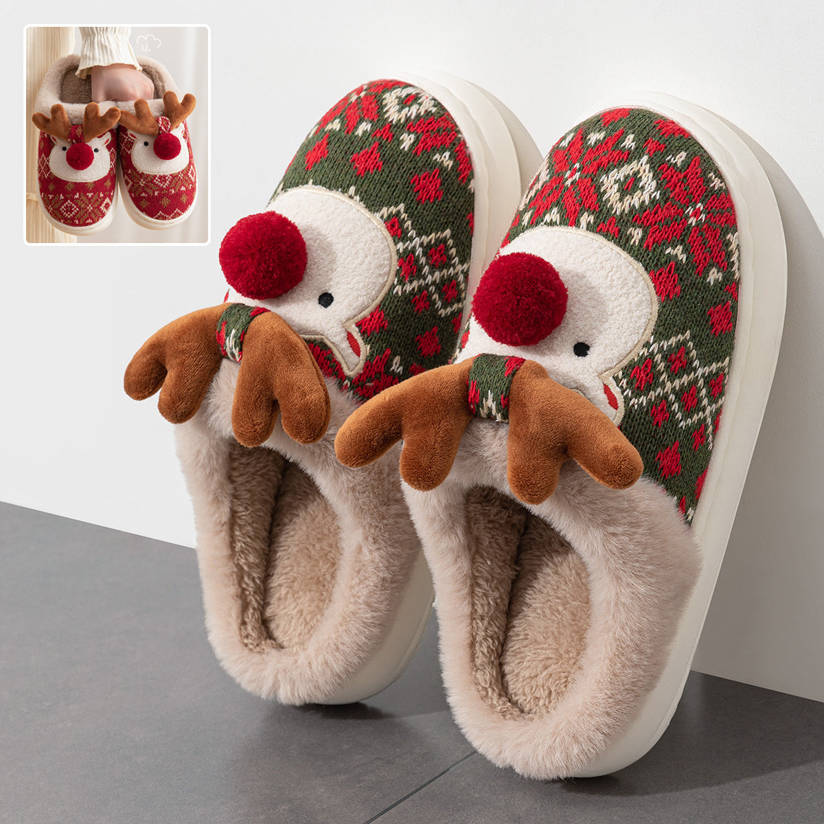 Rudolph Cuddle Slippers