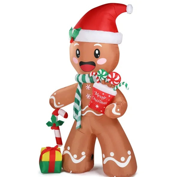 Christmas Inflatable Gingerbread with LED Lights