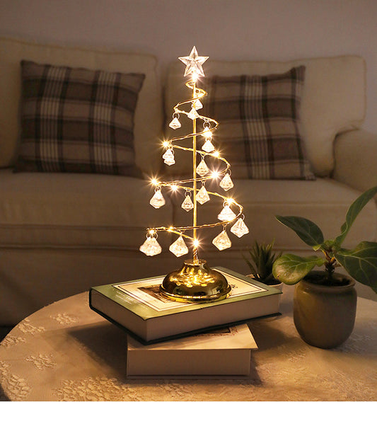 Crystal Christmas Tree Table Lamp