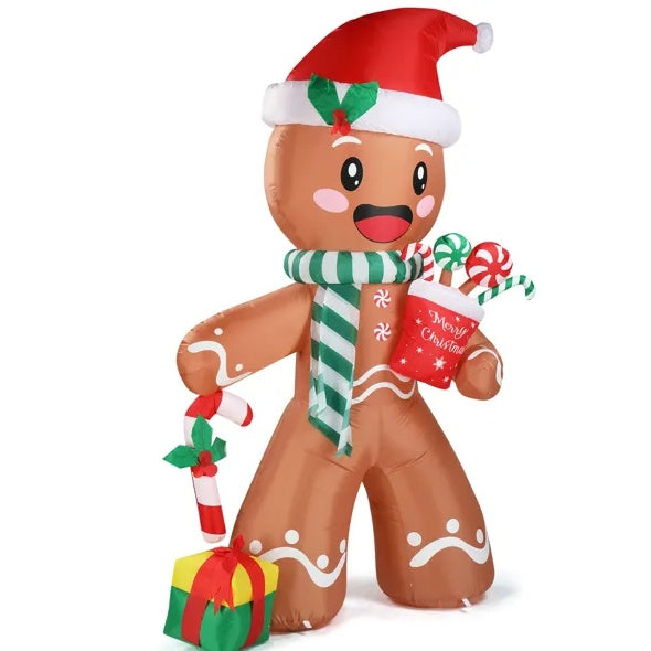 Christmas Inflatable Gingerbread with LED Lights